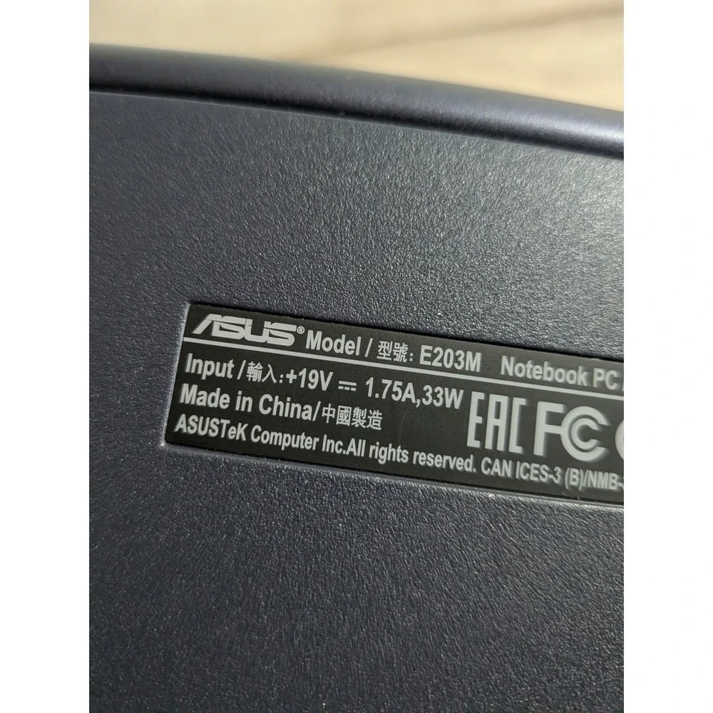 ASUS E203M Laptop | Intel Celeron N4000 | 4GB RAM | 30GB Hard Drive |